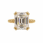 Solid Gold Luxury Moissanite Gemstone Ring - Merrow - Dainty London