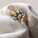 Solid Gold Luxury Moissanite Gemstone Ring - Merrow - Dainty London