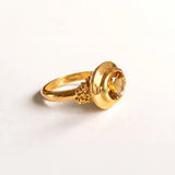 Solid Gold Madeira Citrine Contemporary Ring - Celeste - Dainty London