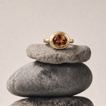Solid Gold Madeira Citrine Contemporary Ring - Celeste - Dainty London