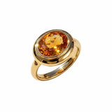 Solid Gold Madeira Citrine Contemporary Ring - Celeste - Dainty London