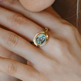 Solid Gold Margo Ring - Green Quartz Modern Luxury Rings - Dainty London