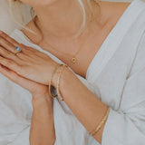 Solid Gold Mini Barnacle Necklace - Fine jewelry layering -Dainty London