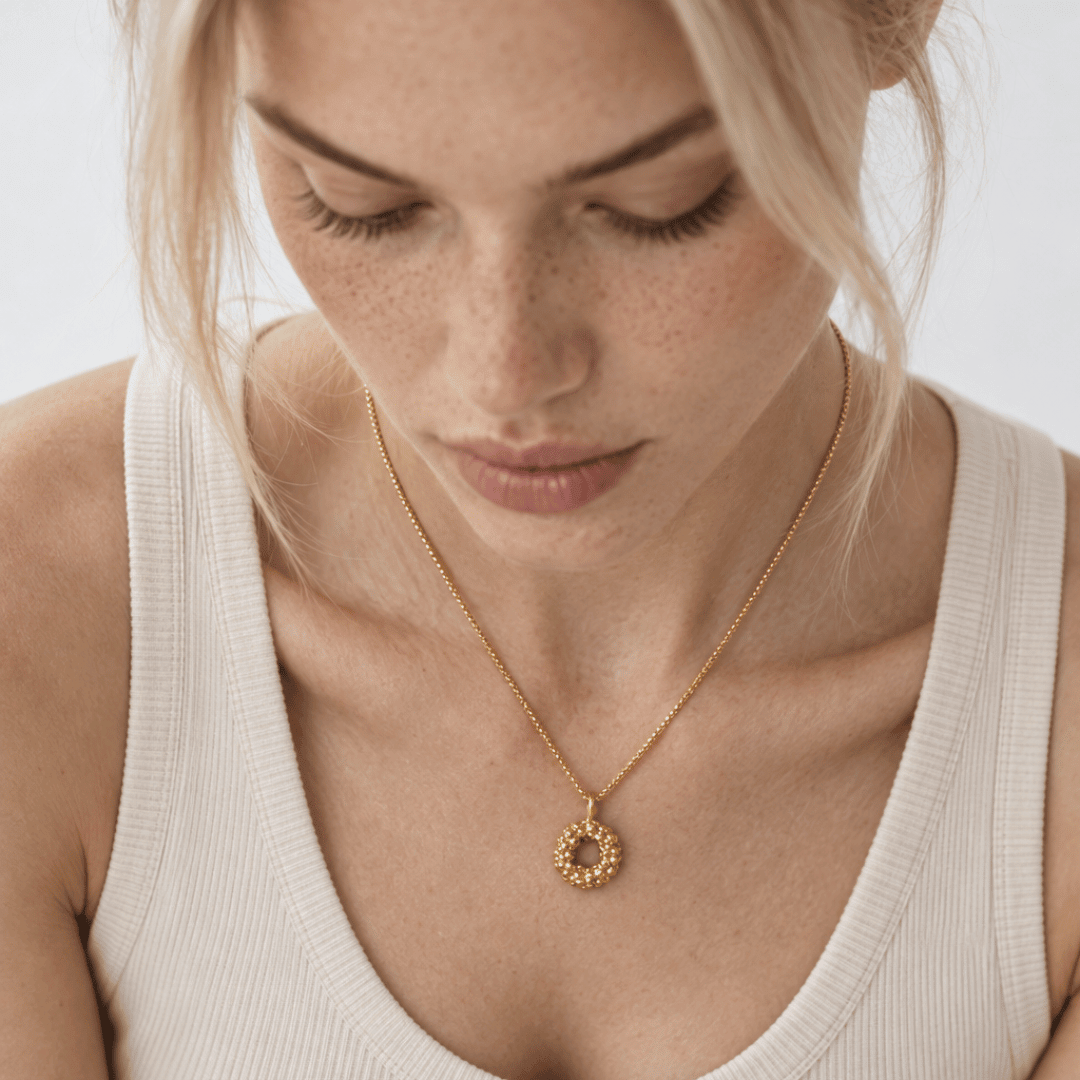 Solid Gold Mini Barnacle Necklace - Dainty London
