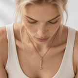 Solid Gold Mini Mermaid Necklace - Zennor - Dainty London