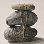 Solid Gold Mini Mermaid Necklace - Zennor - Dainty London