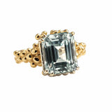 Solid Gold Ocean Blue Beryl Gemstone Ring - Seraphina - Dainty London