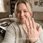 Solid Gold Pear Diamond Ring - The Yara Ring - Dainty London