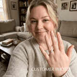 Solid Gold Pear Diamond Ring - The Yara Ring - Dainty London