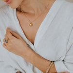 Solid Gold Seashell Necklace - Luxury layered necklaces - Dainty London