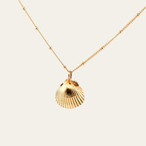Solid Gold Seashell Necklace - Luxury layered necklaces - Dainty London