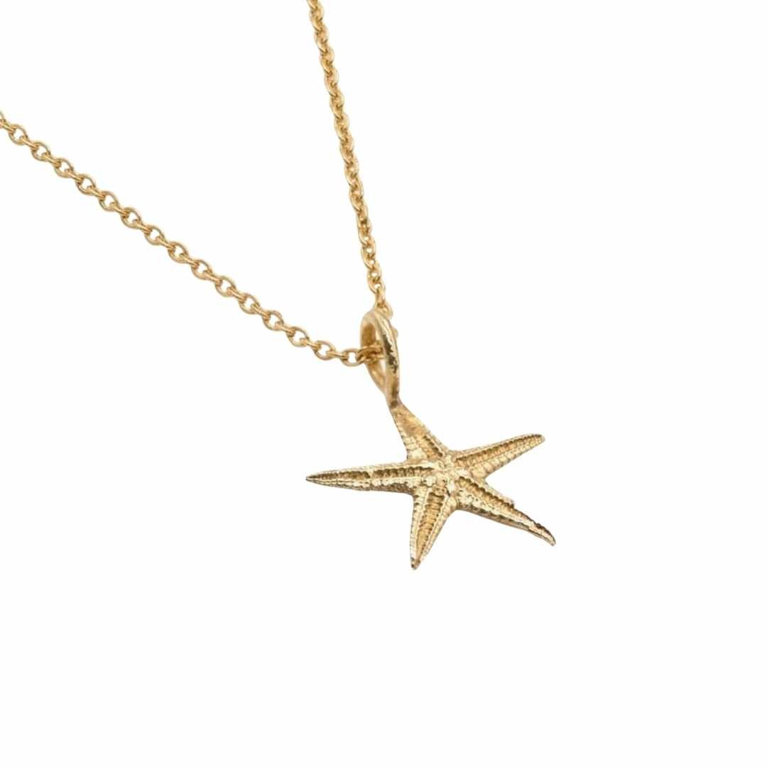 Solid Gold Starfish Necklace - Dainty London