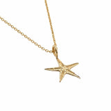 Solid Gold Starfish Necklace - Dainty London