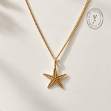 Solid Gold Starfish Necklace - Necklace - everyday - Dainty London
