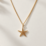 Solid Gold Starfish Necklace - Necklace - everyday - Dainty London