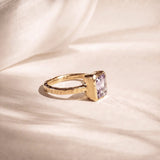 Solid Gold Tidewashed Amethyst Ring - Dainty London