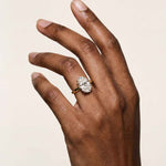 Statement Gold Oval Diamond Ring - The Nadira Ring - Dainty London