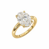 Statement Gold Oval Diamond Ring - The Nadira Ring - Dainty London