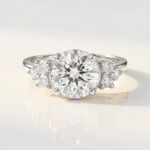 Statement Platinum Cluster Diamond Ring - The Nancy Ring - Dainty London