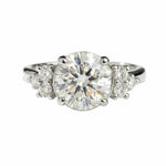 Statement Platinum Cluster Diamond Ring - The Nancy Ring - Dainty London