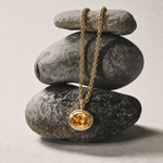 Statement Solid Gold Citrine Necklace - Isla - Dainty London