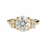 Statement Solid Gold Cluster Diamond Ring - The Nancy Ring - Dainty London