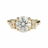 Statement Solid Gold Cluster Diamond Ring - The Nancy Ring - Dainty London