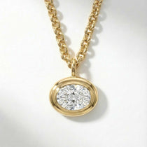 Statement Solid Gold Diamond Necklace - Thalassa - Dainty London