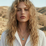 Statement Solid Gold Maxi Beryl Necklace - Seraphina - Dainty London