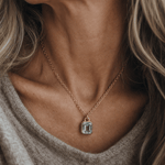 Statement Solid Gold Maxi Beryl Necklace - Seraphina - Dainty London