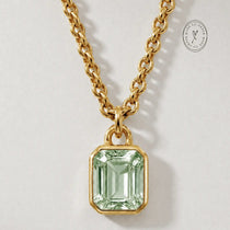 Statement Solid Gold Maxi Beryl Necklace - Seraphina - Dainty London