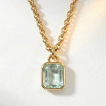Statement Solid Gold Maxi Beryl Necklace - Seraphina - Dainty London