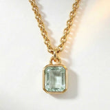 Statement Solid Gold Maxi Beryl Necklace - Seraphina - Dainty London