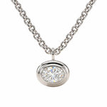 Statement Solid White Gold Diamond Necklace - Thalassa - Dainty London