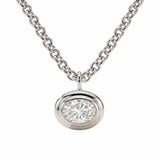 Statement Solid White Gold Diamond Necklace - Thalassa - Dainty London