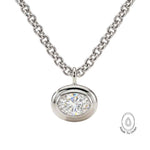 Statement Solid White Gold Diamond Necklace - Thalassa - Dainty London