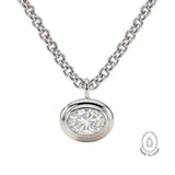 Statement Solid White Gold Diamond Necklace - Thalassa - Dainty London