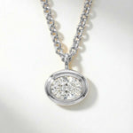 Statement Solid White Gold Diamond Necklace - Thalassa - Dainty London