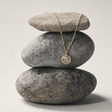 Sunburst Necklace - Green Quartz in Gold or Silver - Dainty London
