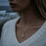 Sunburst Necklace - Green Quartz in Gold or Silver - Necklace - gold Collection - Dainty London