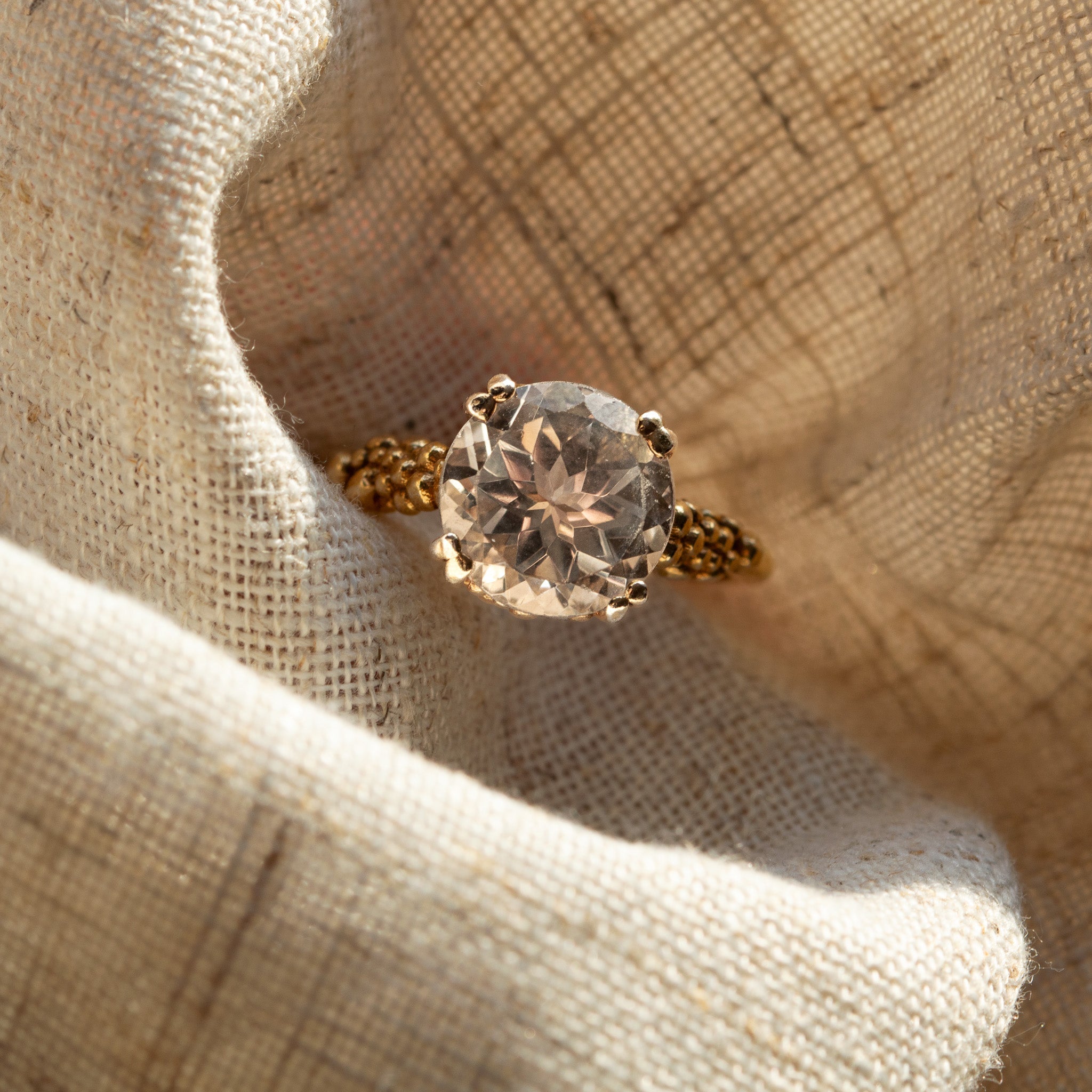 The Gold Devas Ring - Lab diamond engagement rings - Dainty London