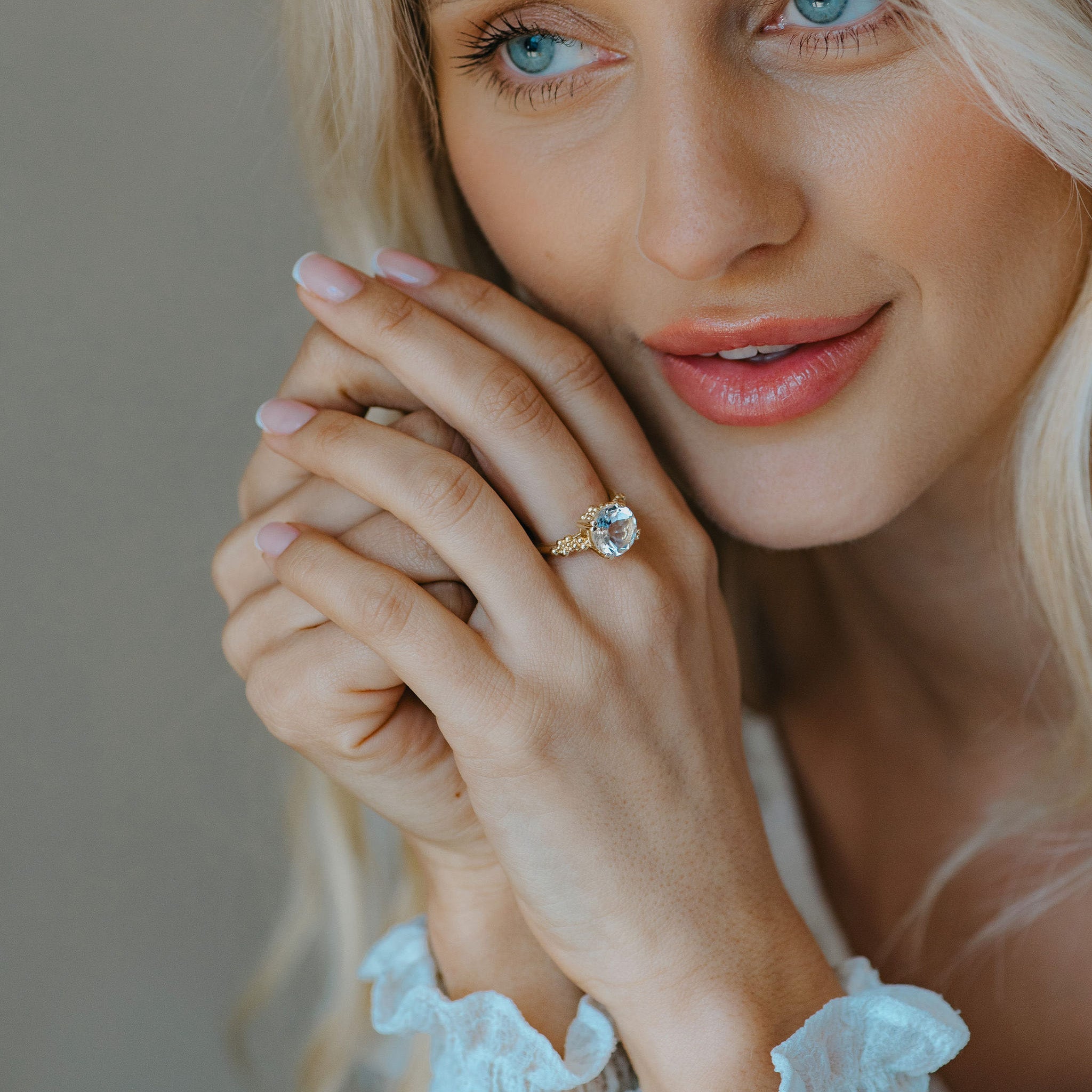 The Gold Devas Ring - Lab diamond engagement rings - Dainty London