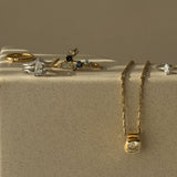 The Adamas Necklace - Luxury diamond pendant - GIA certified diamond necklace - Dainty London