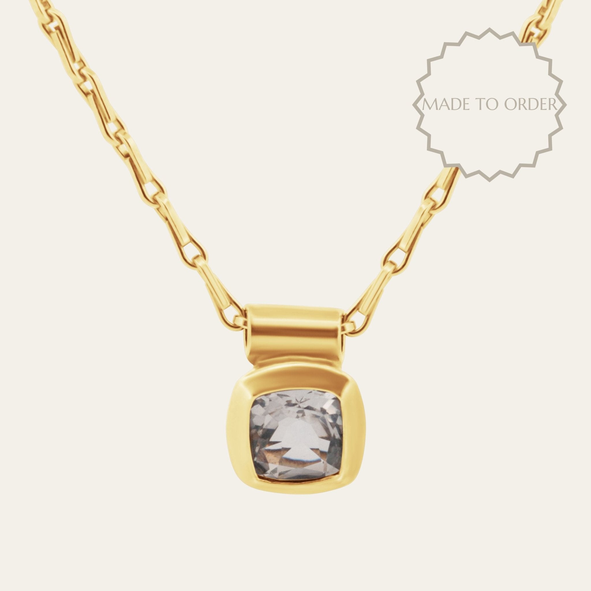 The Adamas Necklace - Luxury diamond pendant - GIA certified diamond necklace - Dainty London