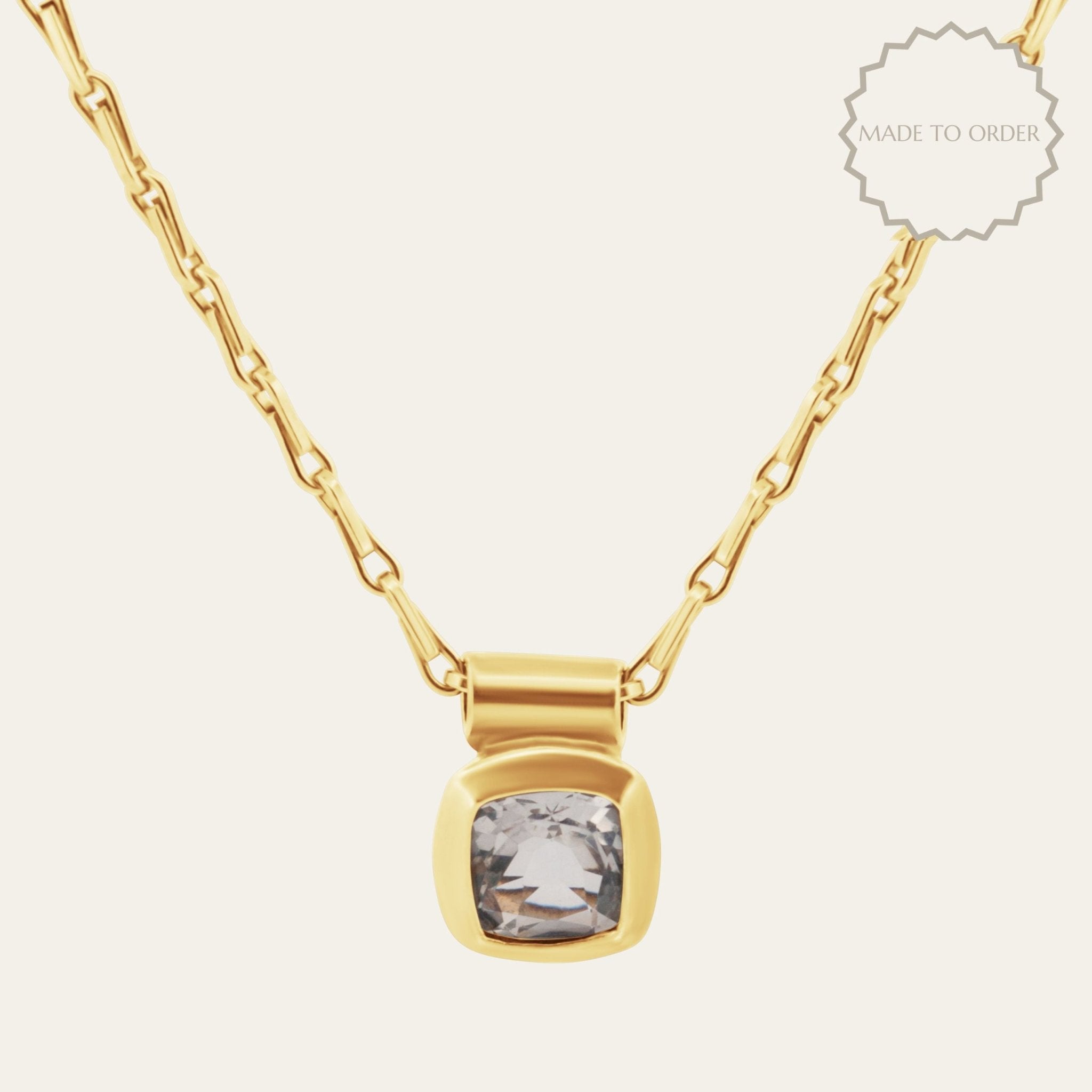 The Adamas Necklace - Luxury diamond pendant - GIA certified diamond necklace - Dainty London