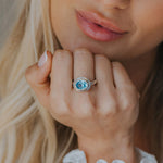 The Avery Ring - Blue Topaz Gemstone - Ring with stone for women - Dainty London