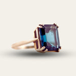 The Cleodora Ring - London Blue Topaz Gemstone - As seen at London Fashion Week - Dainty London