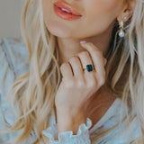 The Cleodora Ring - London Blue Topaz Gemstone - As seen at London Fashion Week - Dainty London