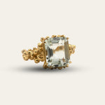 The Giselle Ring - As seen in British Vogue - Green Quartz Cocktail Rings - Dainty London