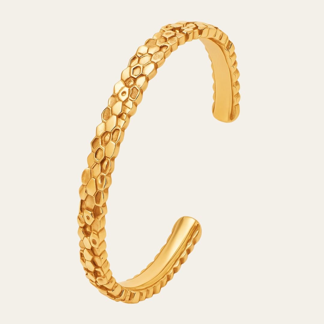 The Gold Artemis Bangle - Dainty London